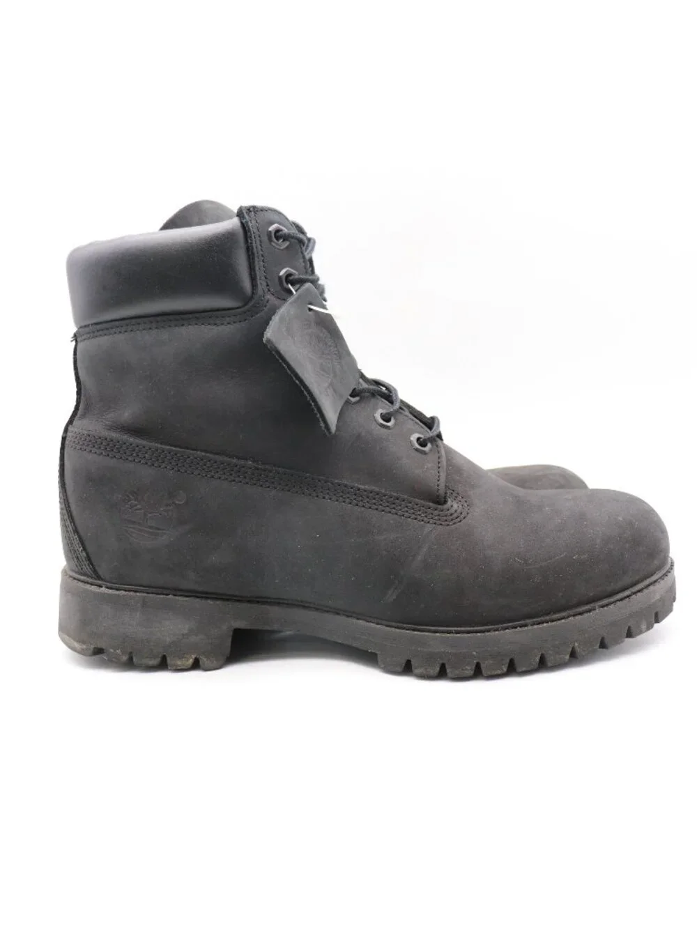 Timberland Premium 6-inch Men's Size 10 M Waterproof Black Nubuck Boots Lace Up